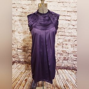 Juicy Couture Satin Dress Accordion Pleated Bodice Small